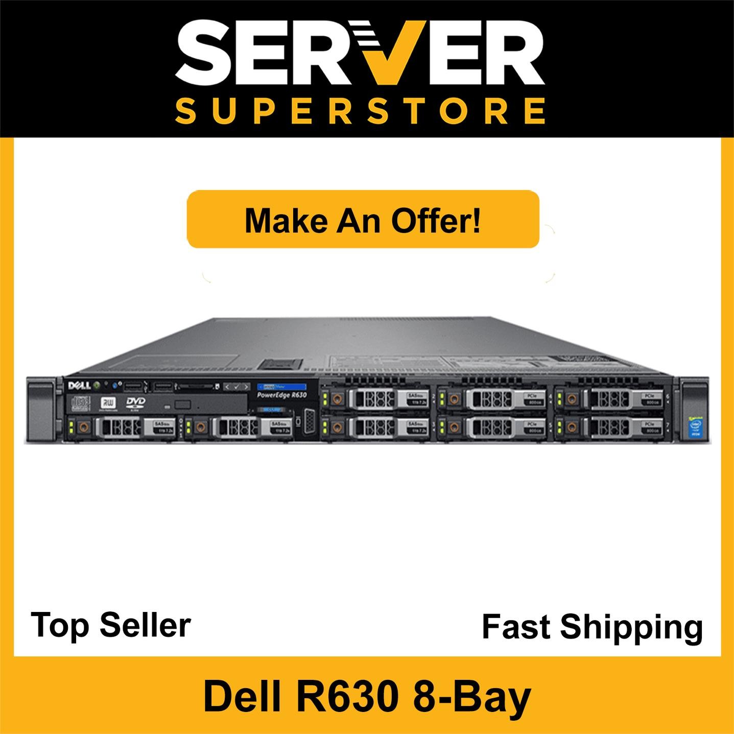 Dell Poweredge R630 Server 2x E5-2630 V4 – 20 Cores H730 32GB RAM 2x 2TB SAS
