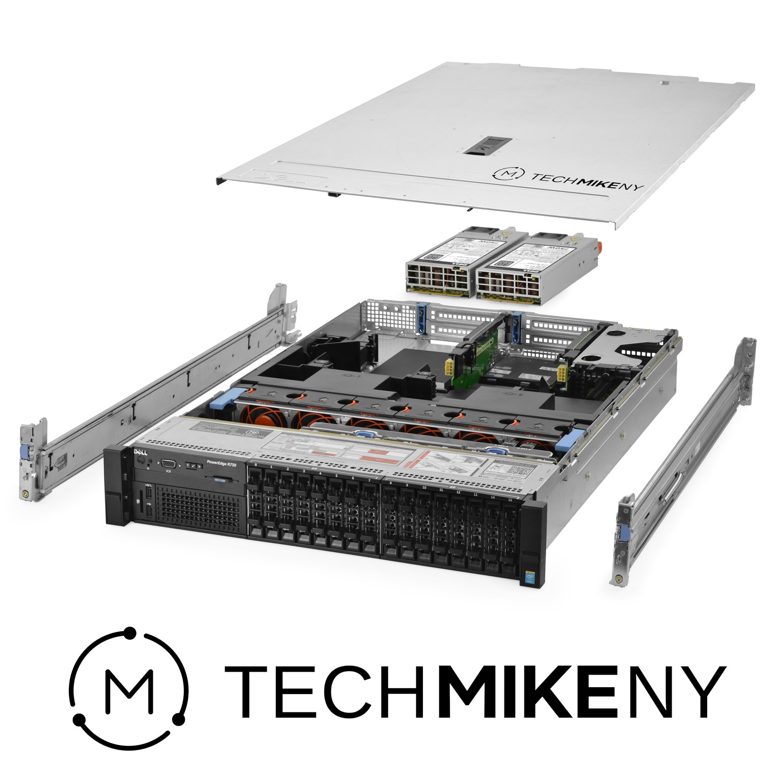 Dell PowerEdge R730 Server 16-Bay 2x E5-2680v3 2.50Ghz 24-Core 256GB RAM Rails