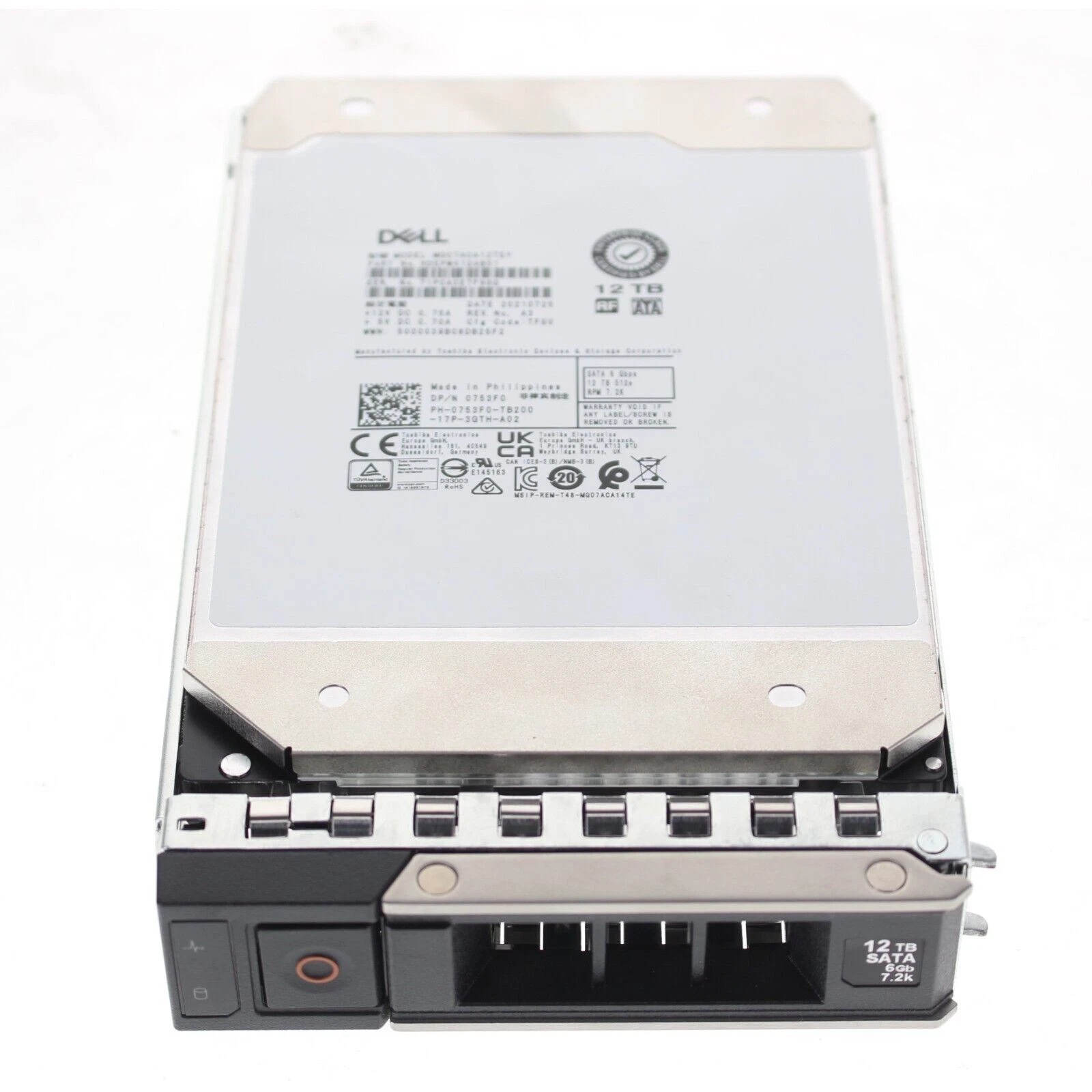 Dell 753F0 12TB SATA 6GBPS 512e 7.2K 3.5 Hard Drive MG07ACA12TEY HDEPW41″