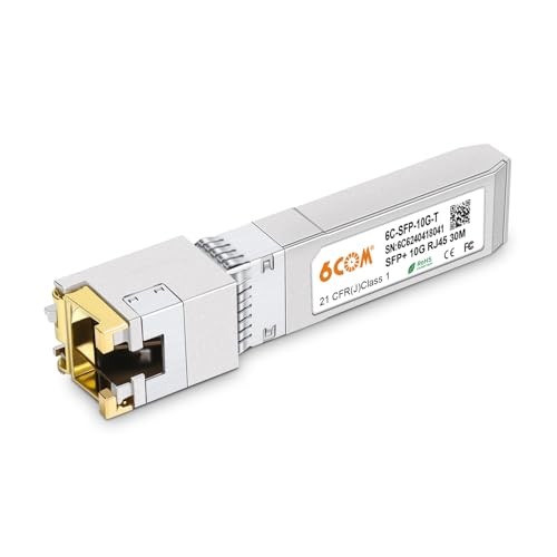 1.25G/2.5G/5G/10GBase-T SFP+ Transceiver, 10G SFP+ to RJ45 10GBase-T: 30m