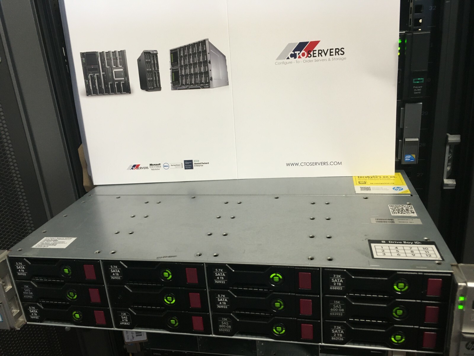 HP ProLiant DL380 Gen9 2x E5-2650v4 800gb SSD+12x 4TB**48TB** SAS Storage Server