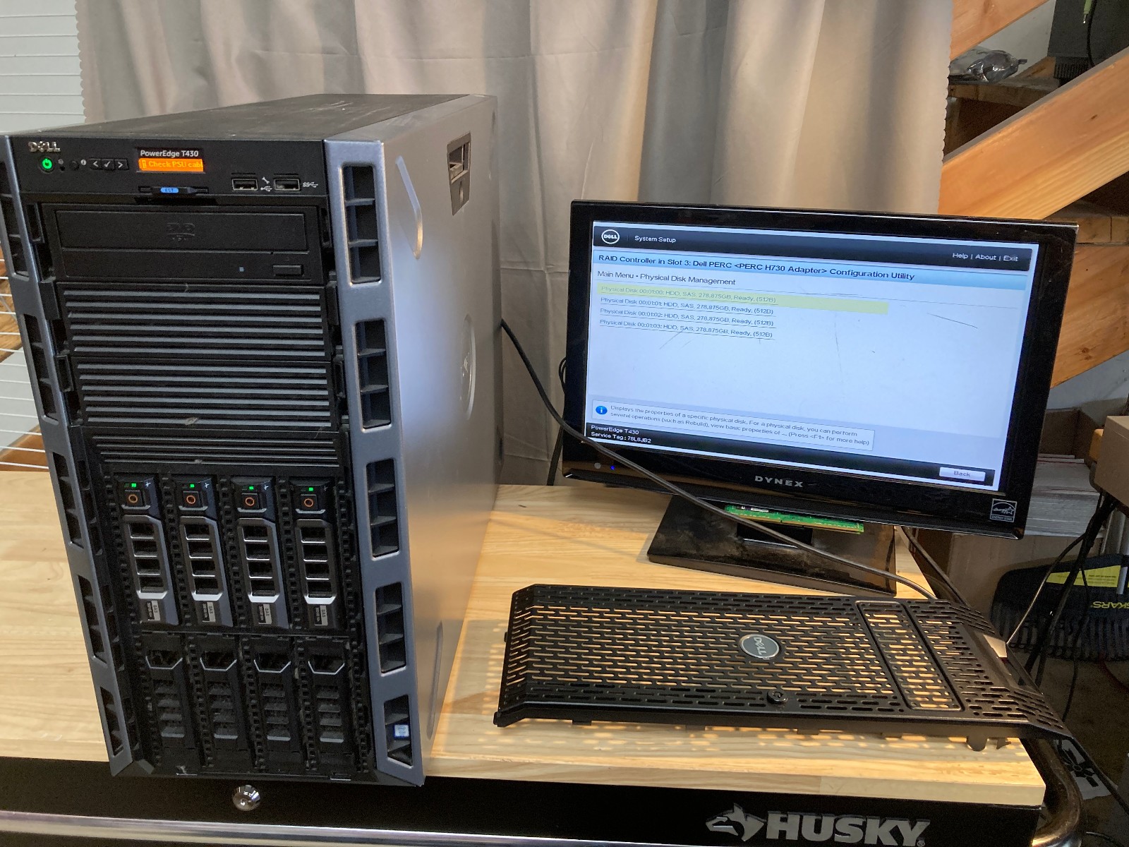 Dell PowerEdge T430 Server 1.2TB SAS HDD 4x300GB Xeon E5-2620 v3 16GB RAM DDR4