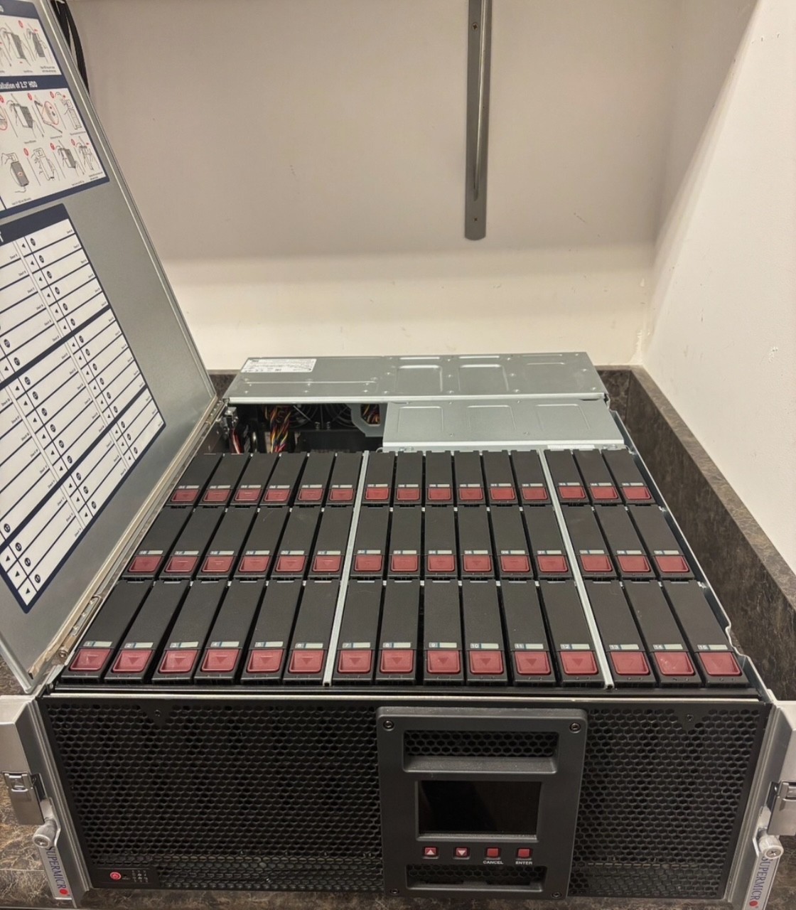 Supermicro 6048R-E1CR45H Server 2x E5-2680v4 28-Core 128GB RAM 45-Bay SAS3 RAID