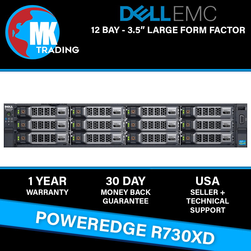 Dell PowerEdge R730XD 12B LFF 2U Server -V1- Choose CPUs/RAM/Drives – Wholesale