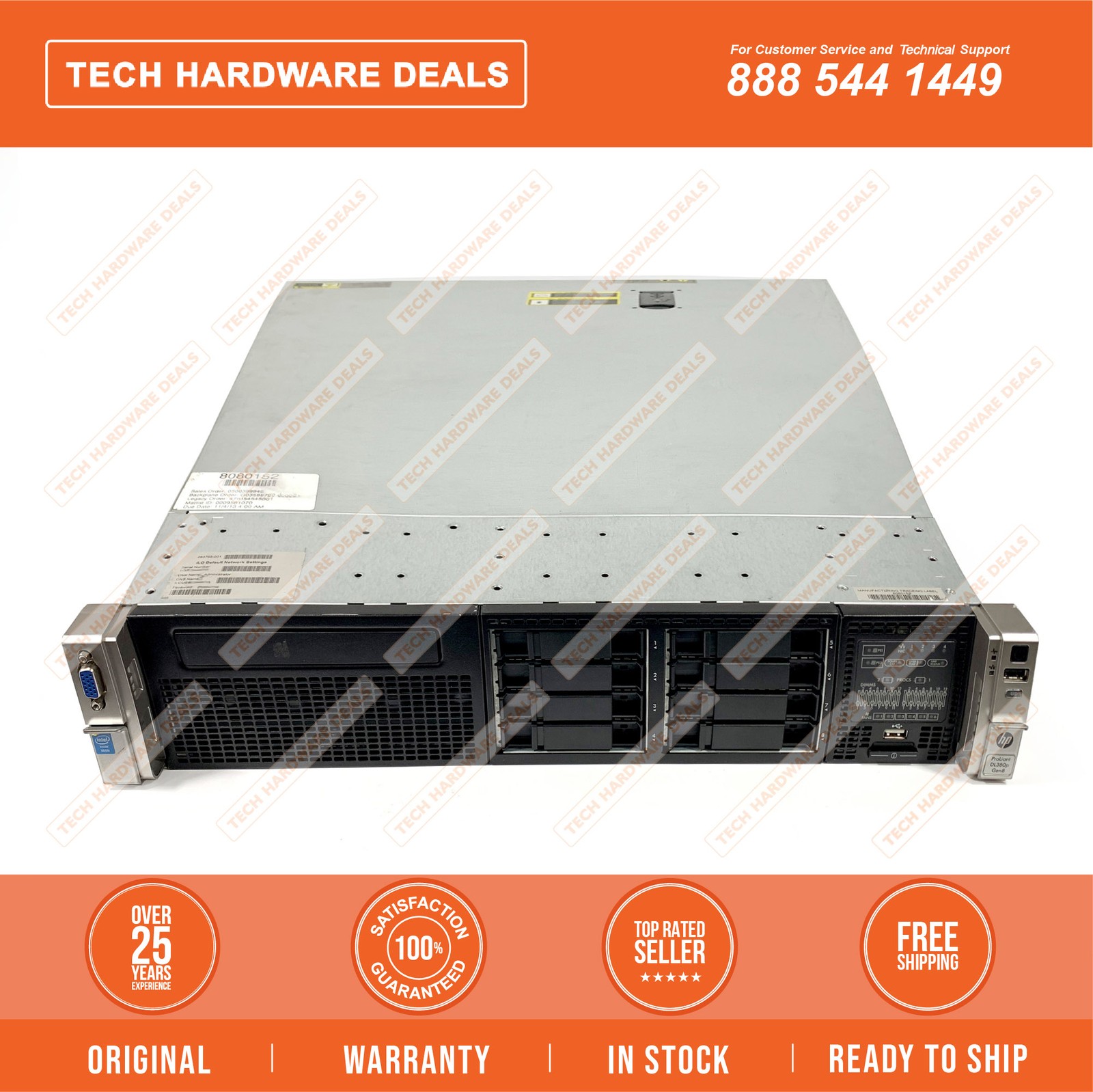 734790-S01    HP ProLiant DL380p Gen8 E5-2620v2 2.1GHz 6-core 1P 16GB-R (2x8GB)