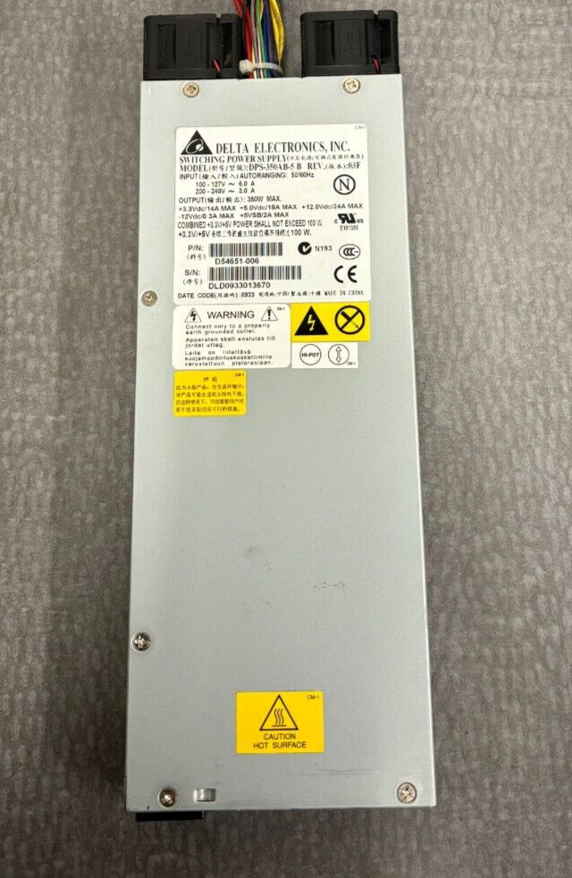 ** Delta Electronics Server Power Supply D54651-006 DPS-350AB-5