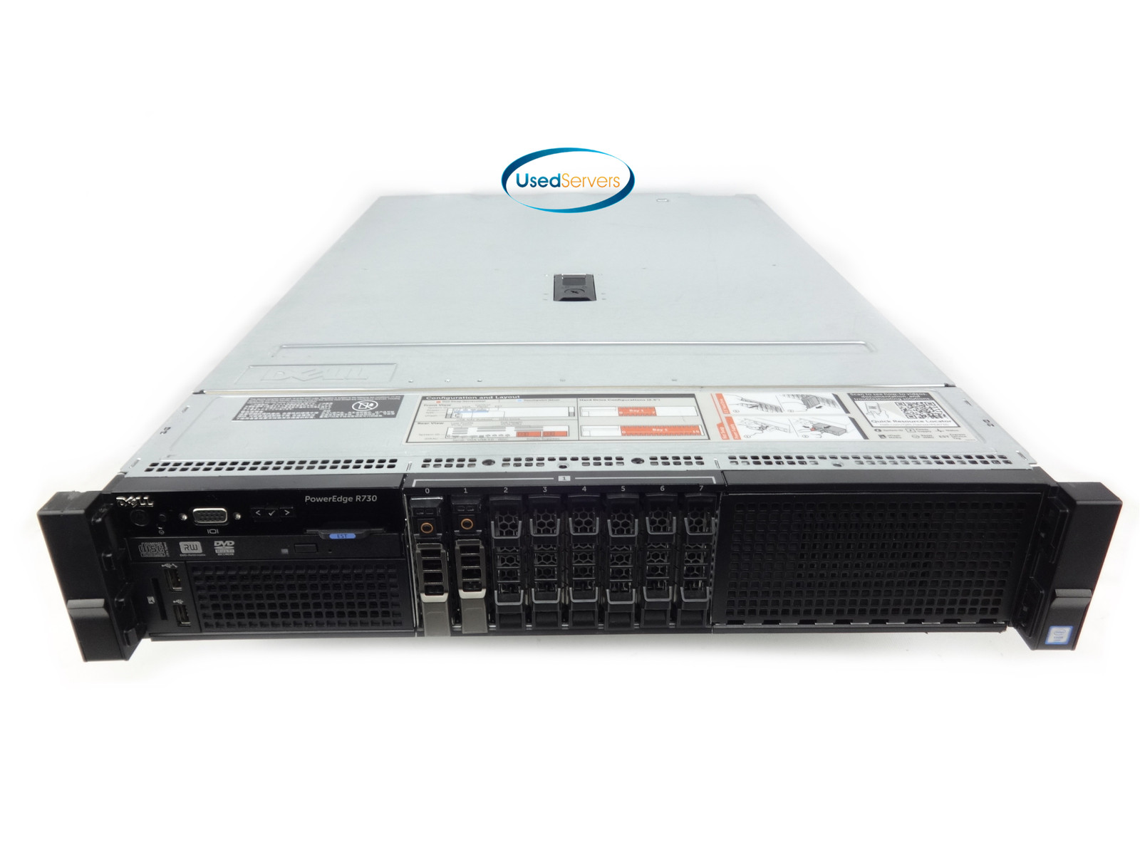 Dell R730 8SFF Server 64GB 2xE5-2650v3 2.3GHZ=20Cores 2xHD Tray H730P
