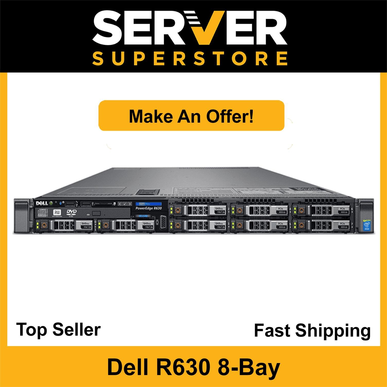 Dell PowerEdge R630 Server 2x E5-2660 V4 =28 Cores H730 256GB RAM 2x 500GB SSD