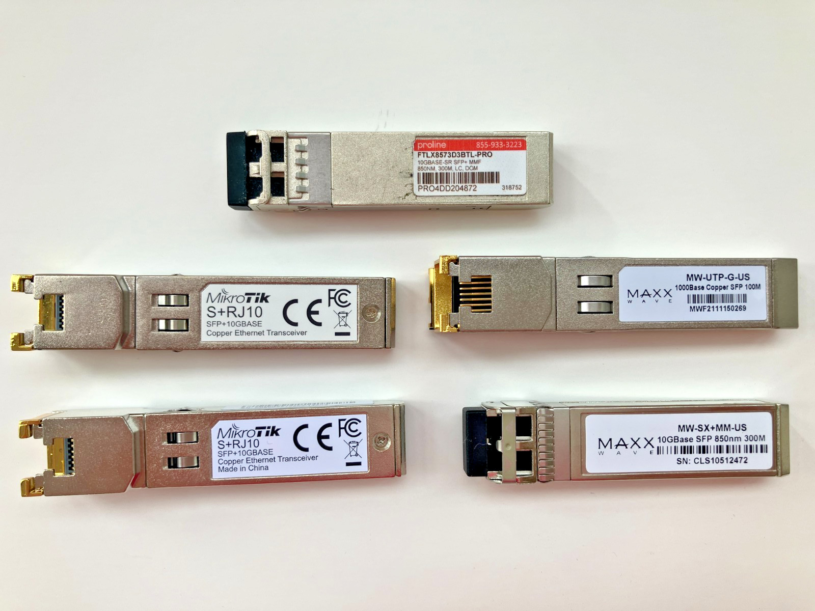 2 Mikrotik S+RJ10 Transceiver 10G SFP+ 10Gbase-T +2MAXX+ 1 Proline