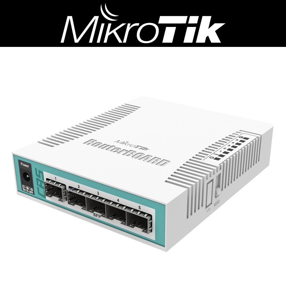 MikroTik CRS106-1C-5S Cloud Router Switch 400MHz 128MB 5xSFP