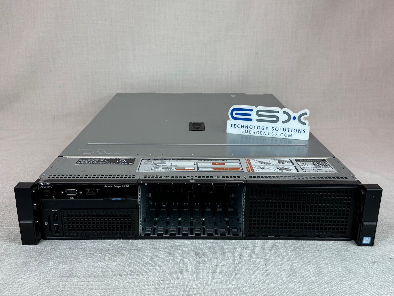 Dell PowerEdge R730 8x 2.5” Server 2x 22C E5-2699v4 2.2GHz, 128GB RAM, PERC H730