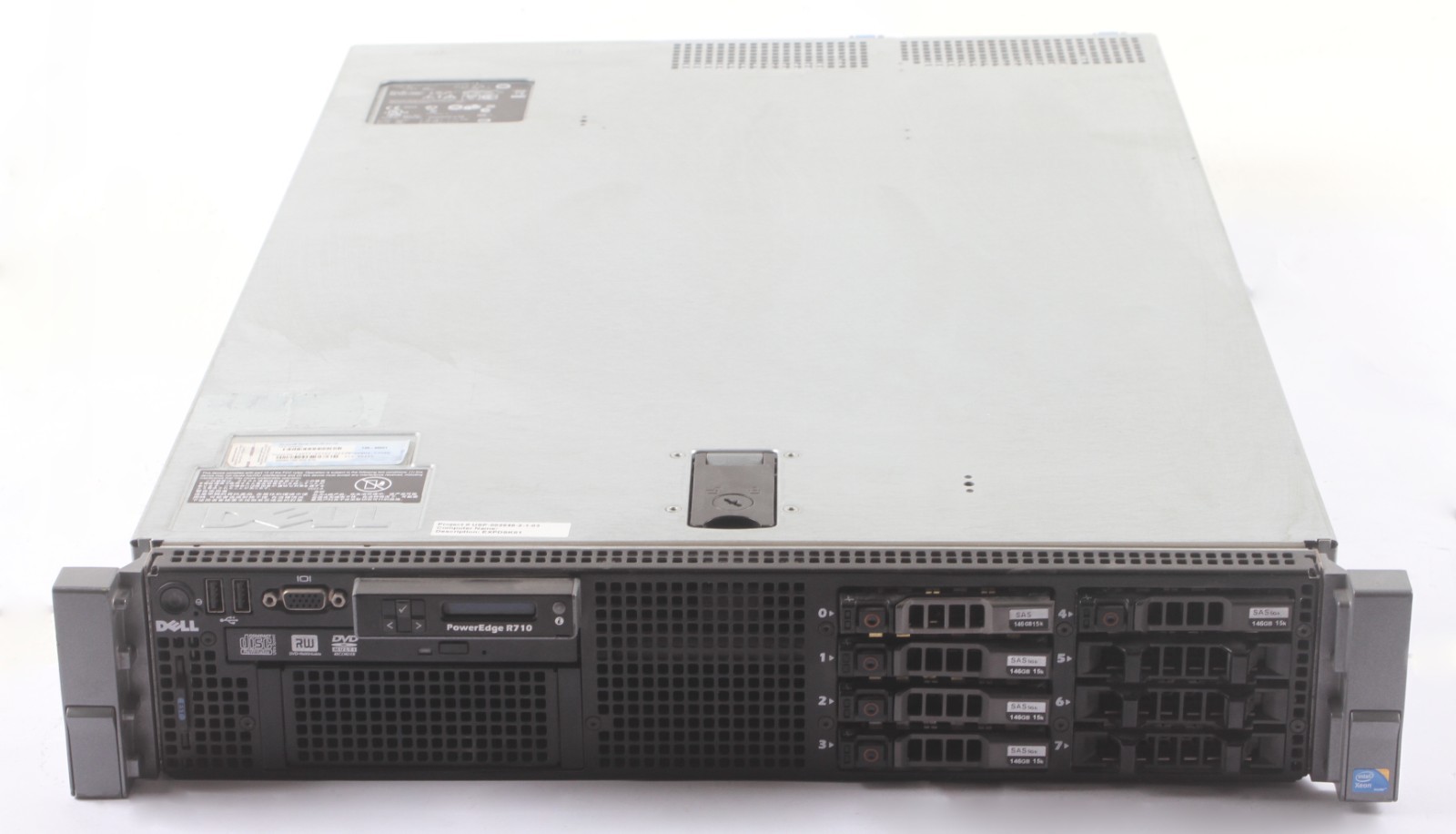 Dell Poweredge R710 2.4GHz Quad Core Xeon e5620 4x 146GB HDDs Server; 6169376