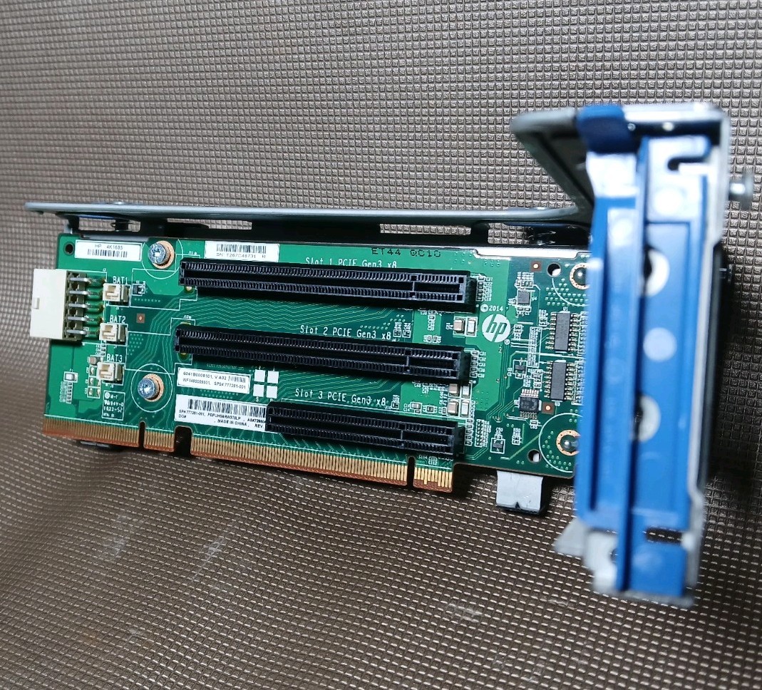 HP ProLiant DL380 Gen9 Server 3-Slot PCIe Riser Card with Cage P/N: 777281-001