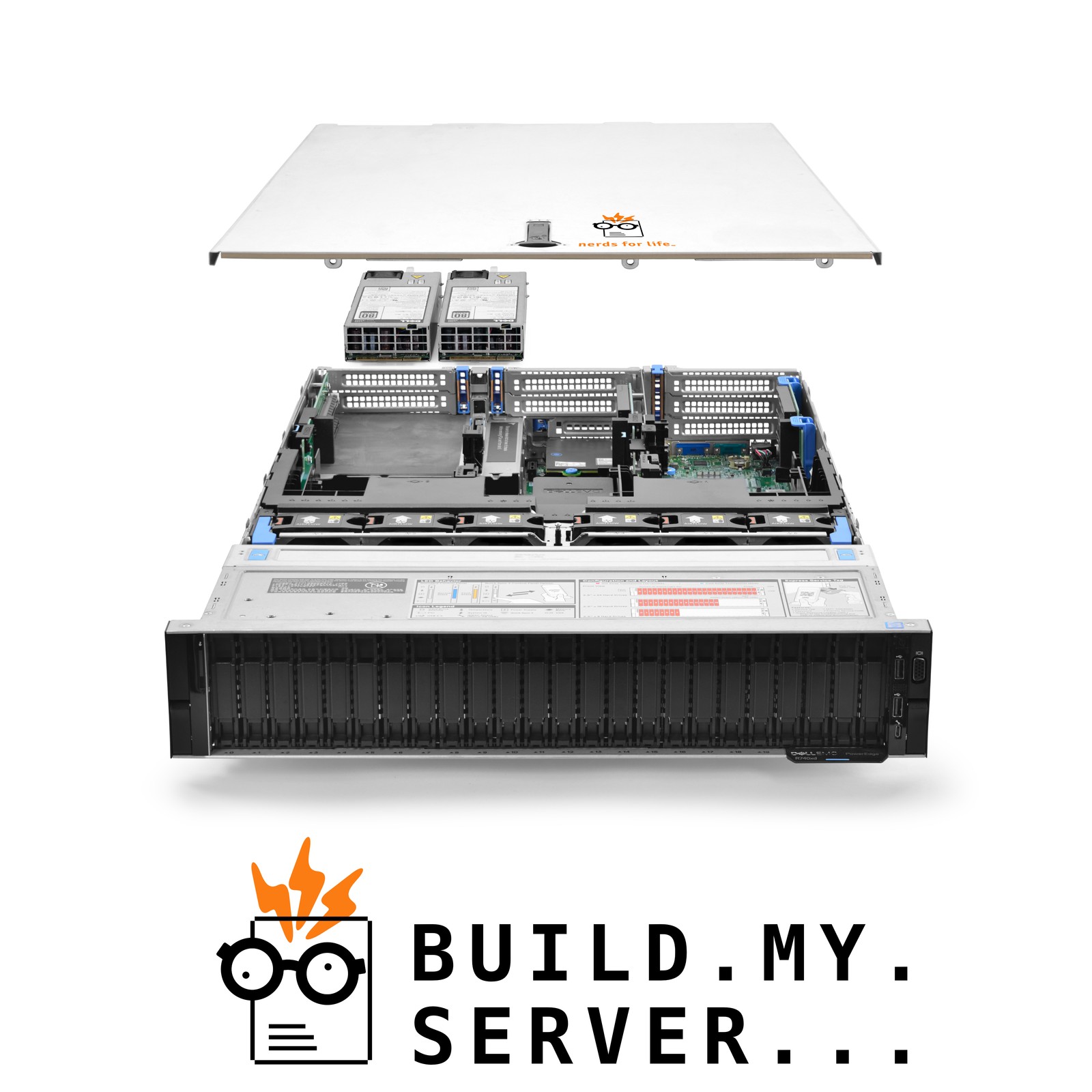 Dell PowerEdge R740xd NVMe/SAS Hybrid Server 2.10Ghz 48-Core 192GB RAM 2.9TB SSD