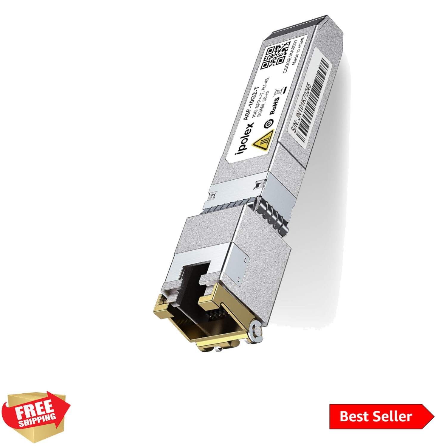 SFP+ to RJ45 10Gb Module, Support 1G/2.5G/5G/10GBase-T RJ45 SFP+ Module, Comp…