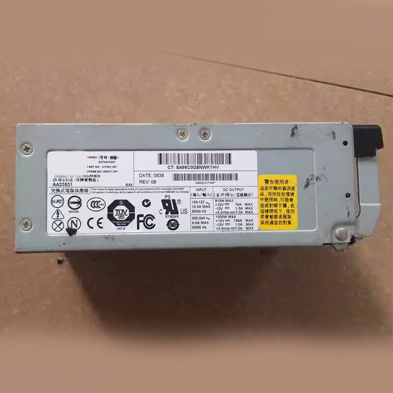 For HP DL580G3 G4  Intel 406421-001 337867-501 Server Power Supply 1300W