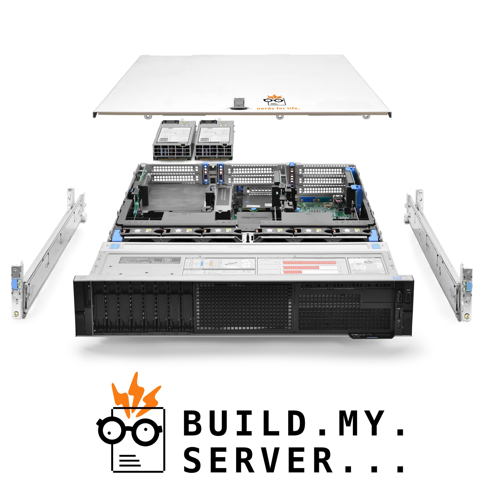 Dell PowerEdge R740 Server 2x Gold 6128 3.40Ghz 12-Core 64GB RAM Rails + Caddies