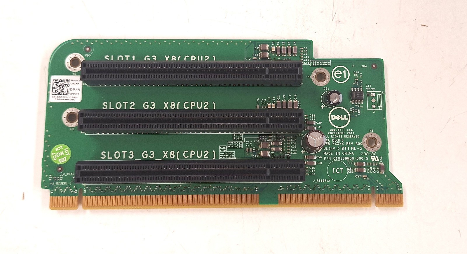 Dell PowerEdge R720 R720XD 3 Slot PCIe Riser Card