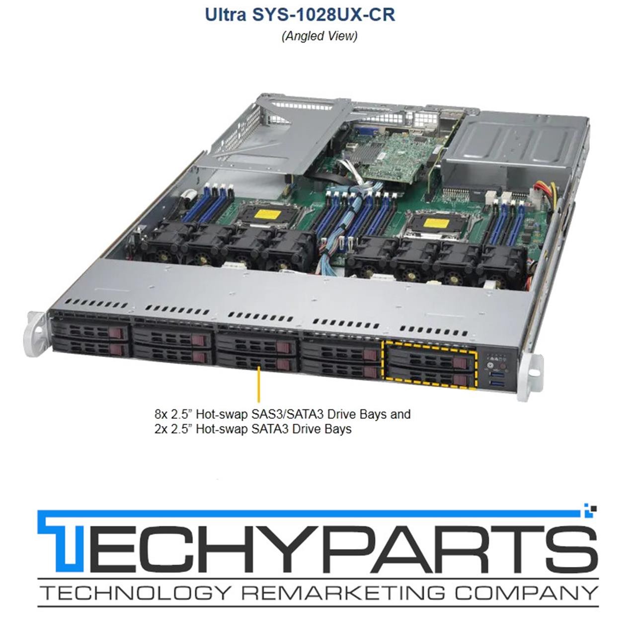 Supermicro SYS-1028UX-CR X10DRU-XLL 2x LGA2011v3 E5-2600v3/v4 12G SAS 1U Server