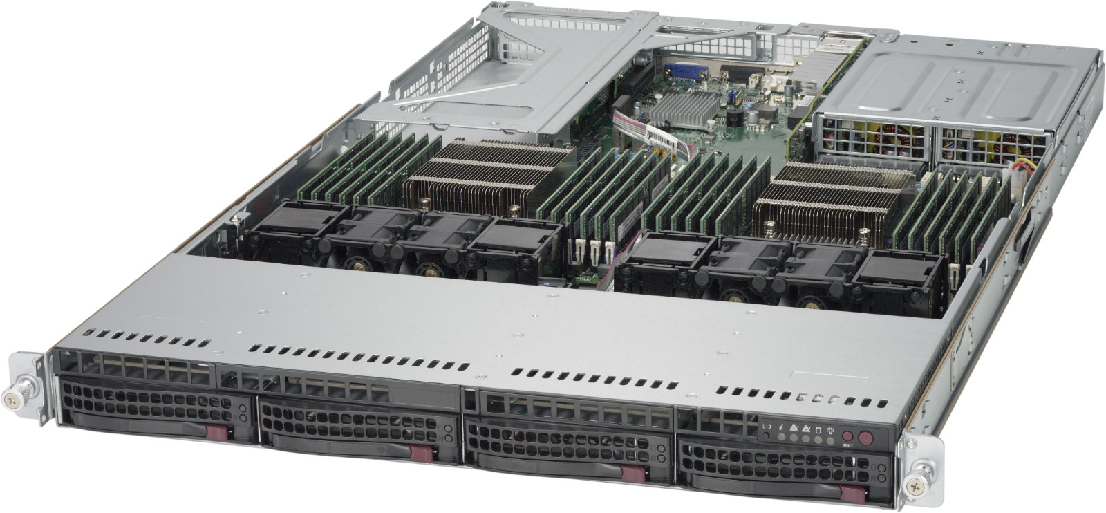 1U Supermicro Server X10DRU-i+ 2x Intel Xeon 3.2Ghz 32GB DDR4 4x 10GE RAIL