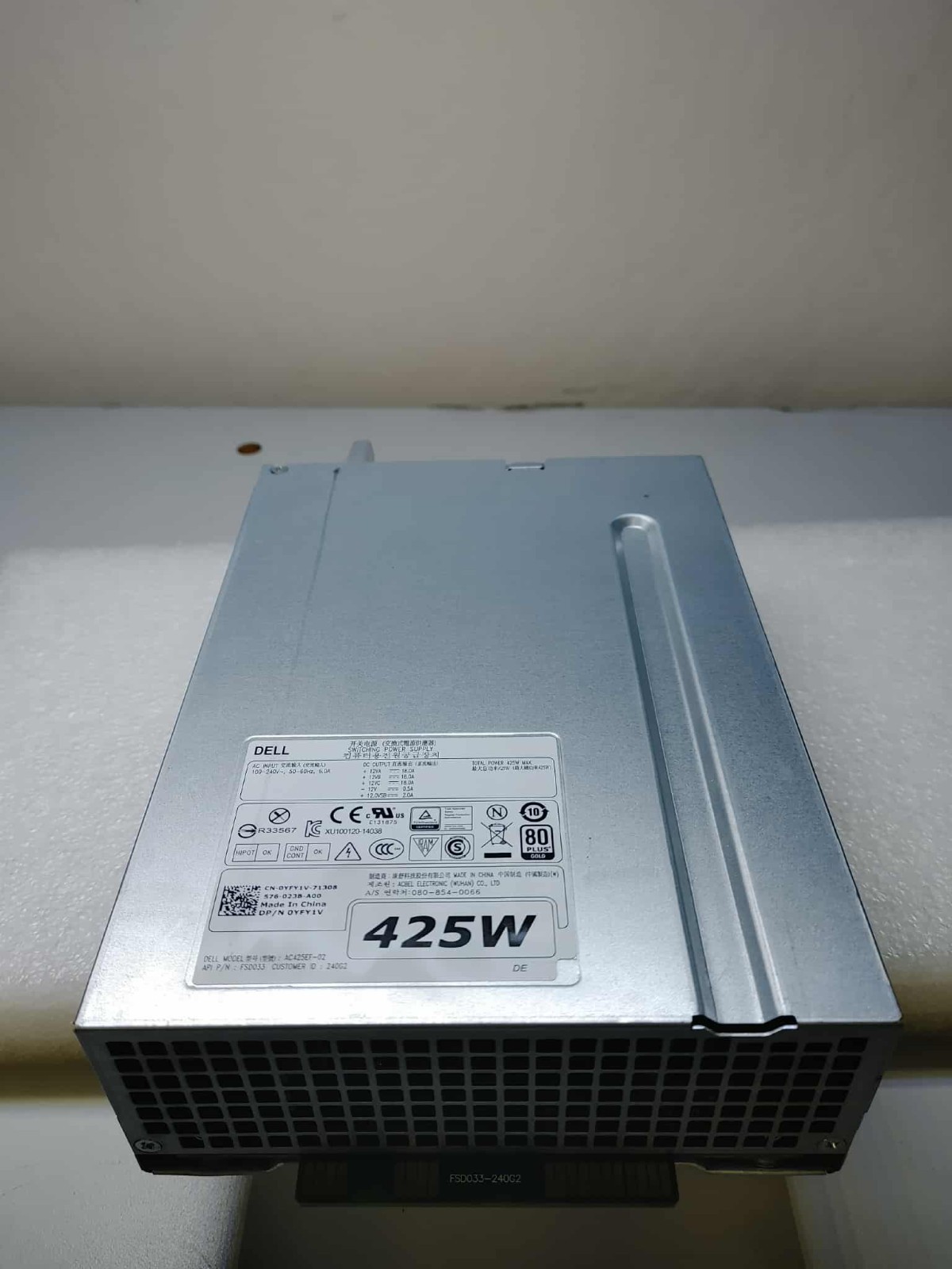 Dell 425W Precision T3610 T5610 T7610 Server Power Supply AC425EF-02 YFY1V DNR74