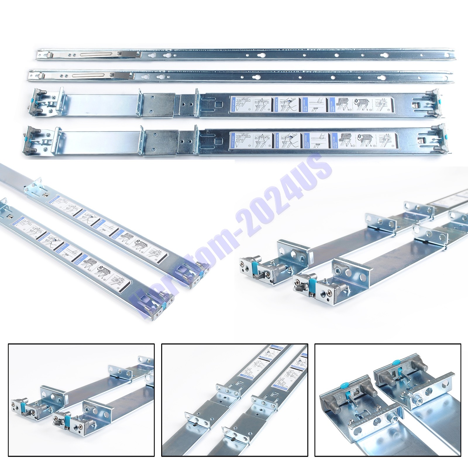 For Dell PowerEdge R640 R630 R620 R440 R430 R420 R330 R320 R6415 Short Rails Kit