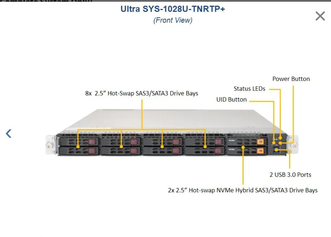 Supermicro Server SYS-1028U-TNRTP+