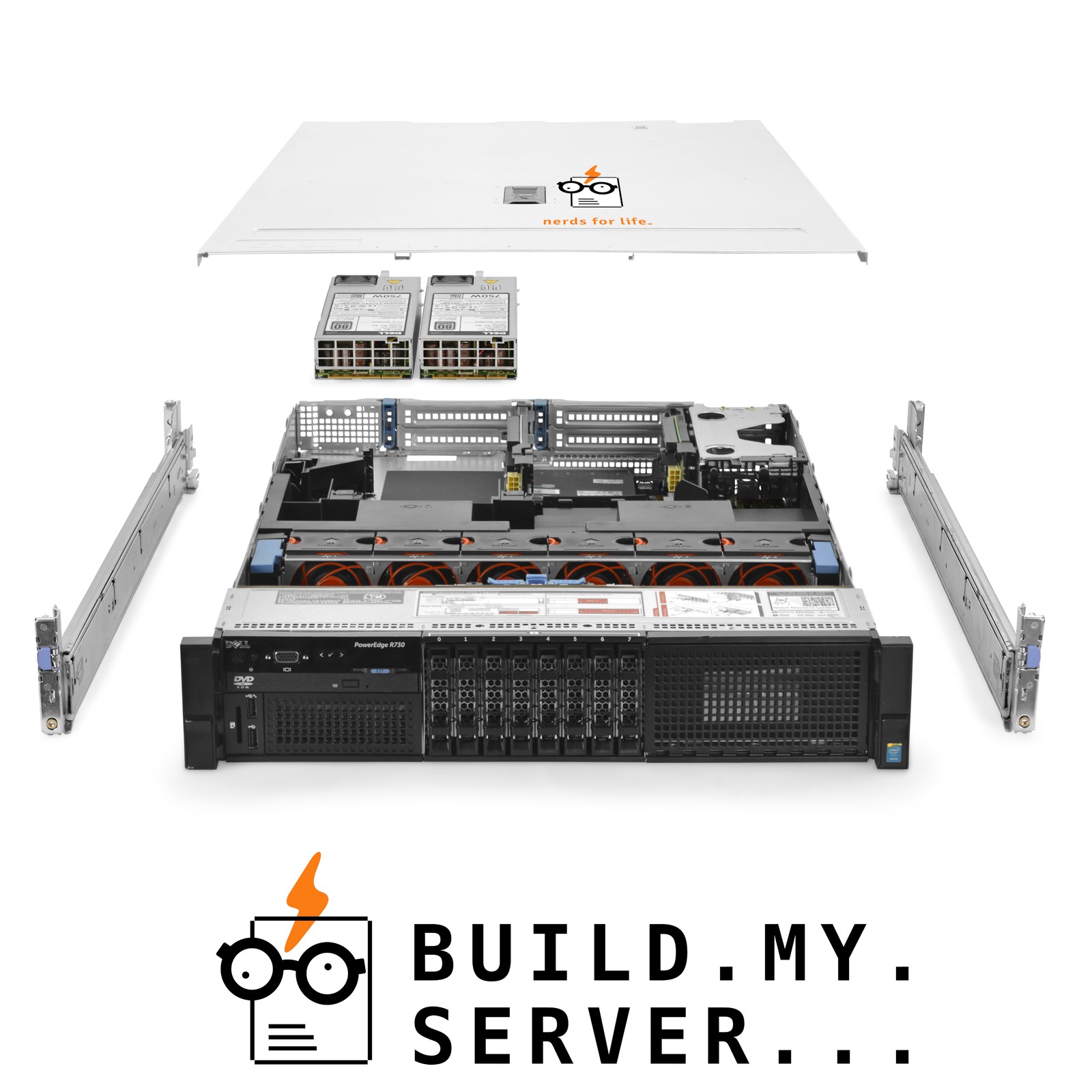 Dell PowerEdge R730 Server 2x E5-2630v4 2.20Ghz 20-Core 128GB RAM Rails +Caddies