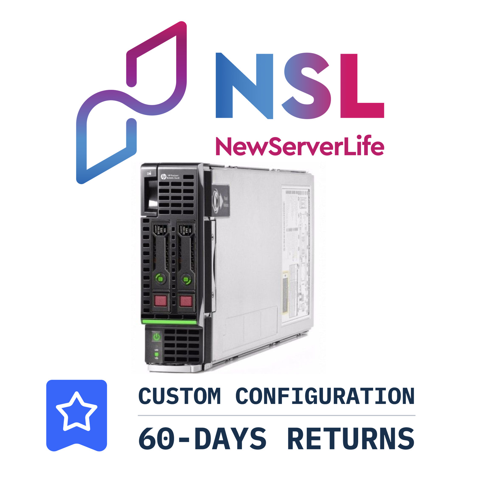 HP ProLiant BL460c Gen9 Blade 2x E5-2699v4 2.2GHz =44 Cores 32GB P244BR 650FLB