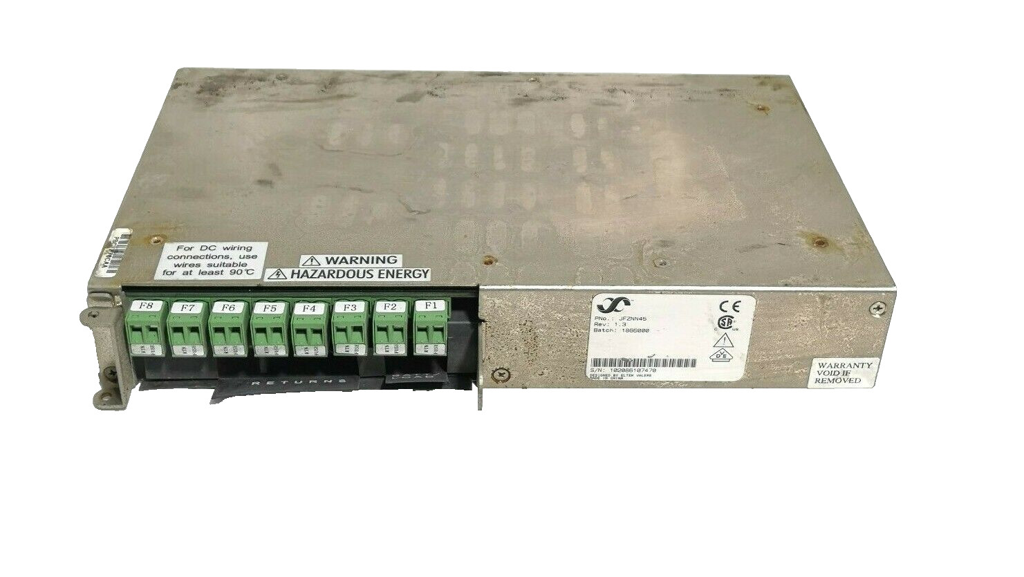 Eltek JFZNN45  REV 1.3 Distribution Unit FOR PARTS/ REPAIR.