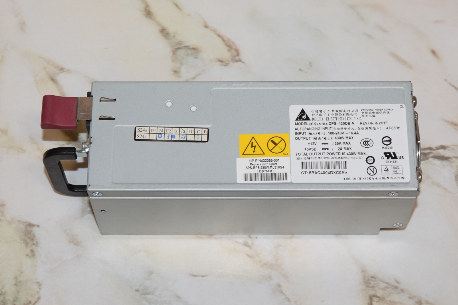 Server Power Supply 432055-001 432479-001 Delta HP SPS-RPS 430W ML10G4 ML310 G5p