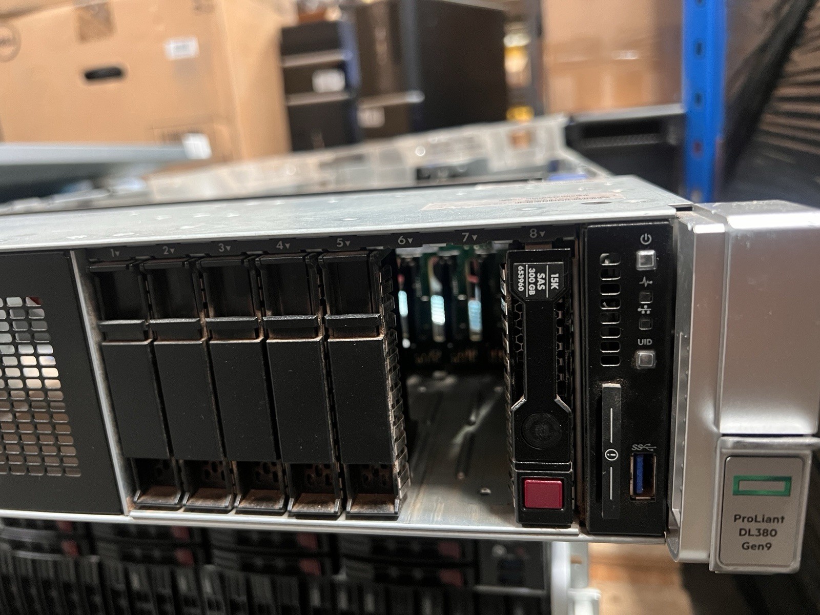 HP DL380 Gen9 2x Intel Xeon E5-2623v3  64GB RAM 1 X300GB SAS 9271-4I Controller