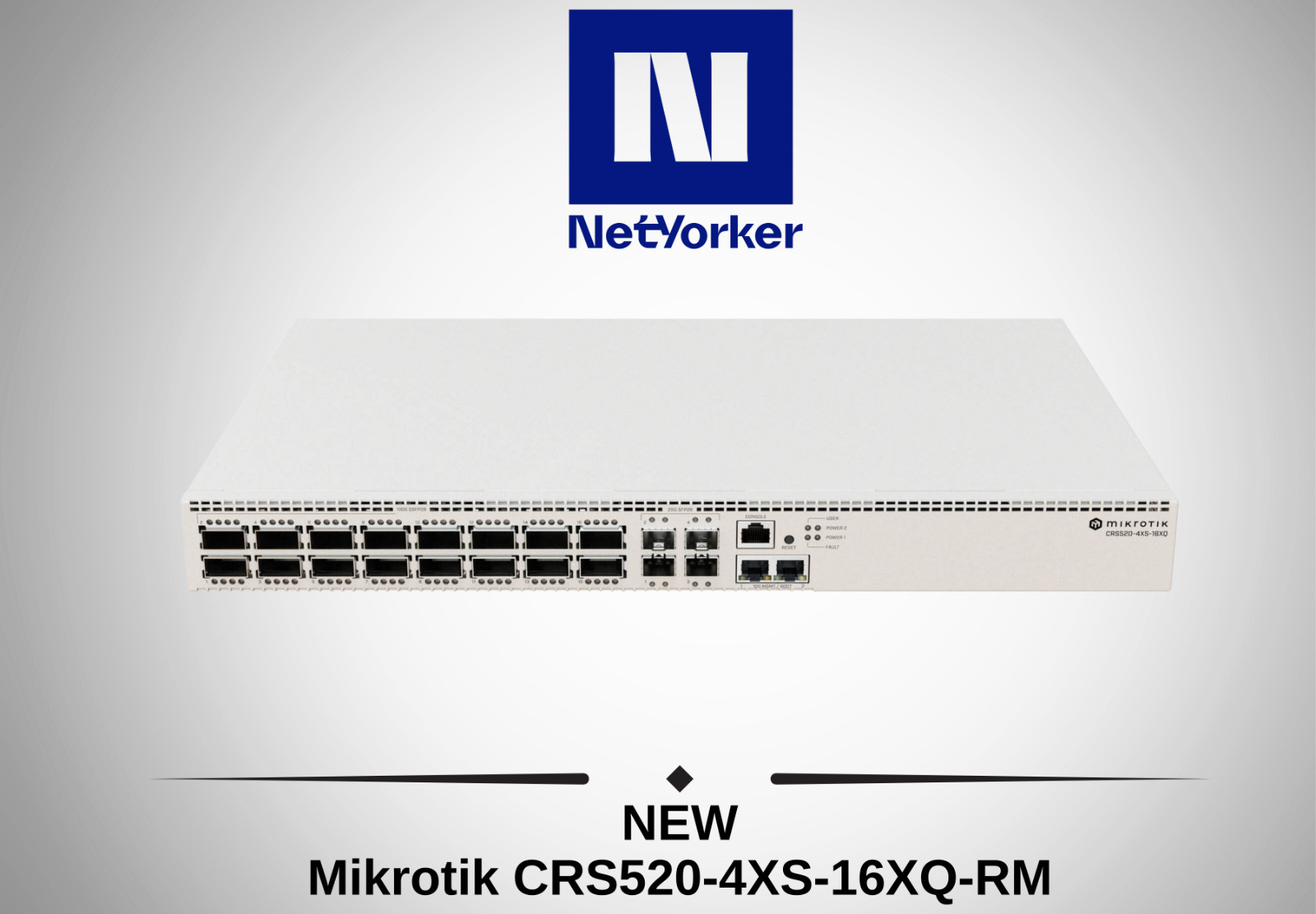 NEW Mikrotik CRS520-4XS-16XQ-RM Managed Switch -Fast Shipping