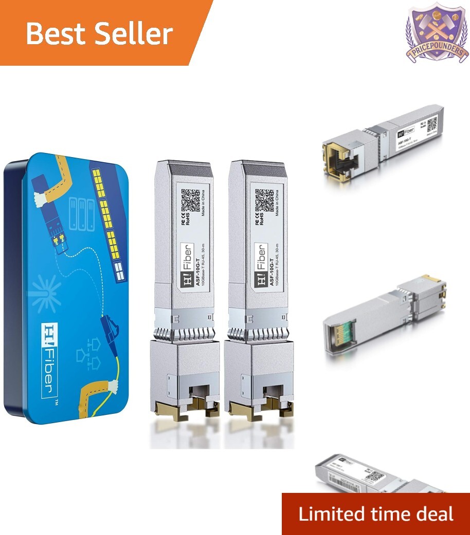 10G SFP+ to RJ45 Transceiver – 10G Ethernet, 30m , Compatible with Ubiquiti