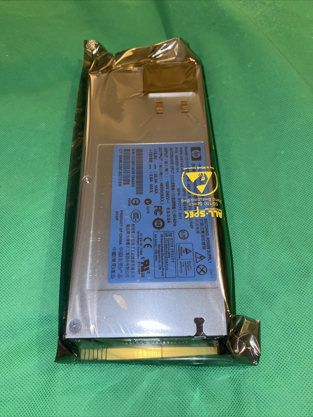 For HP 460W Server Power Supply 511777-001 499249-001 DPS-460EB A HSTNS-PR17 E1