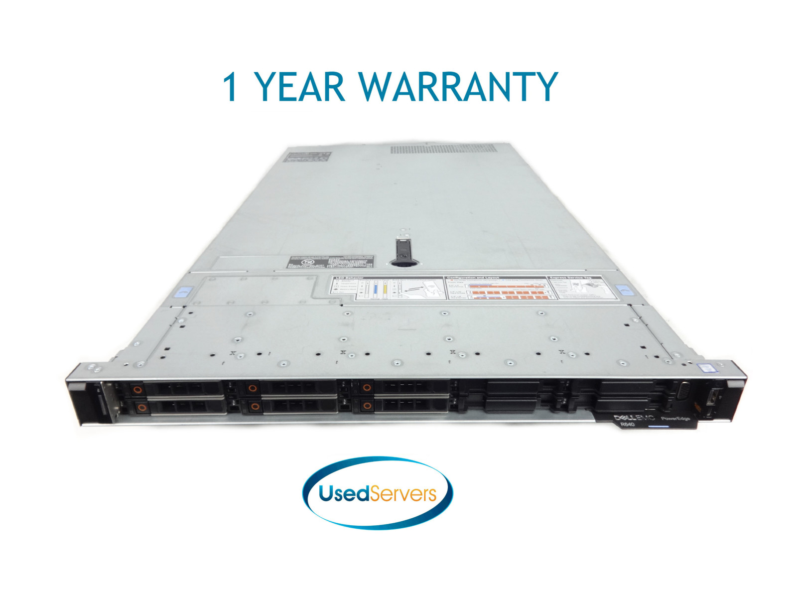 Dell R640 10SFF Server 64GB 2xGold 6134 3.2GHZ=16Cores 6xHD Tray H730P