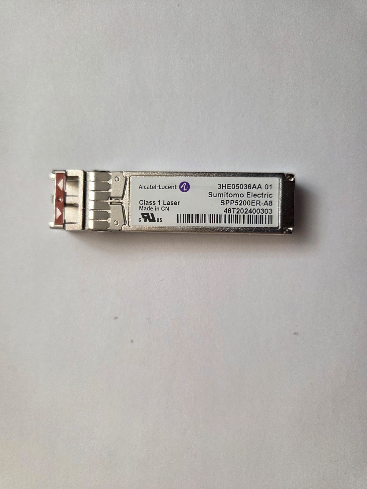 Alcatel Lucent (Nokia) 3HE05036AA01 SFP+ Transceiver 10G SPP5200ER-A8