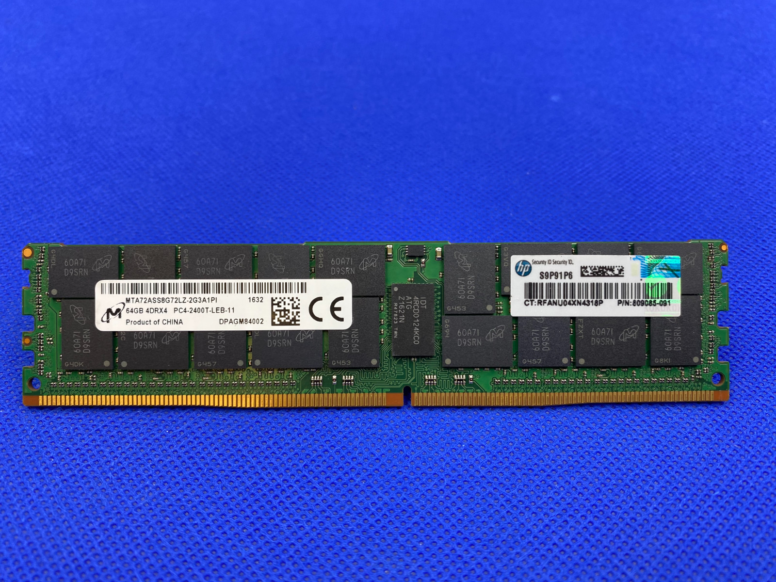 809085-091 HPE 64GB 4Rx4 PC4-2400T DDR4 MEMORY 805358-B21 819413-001