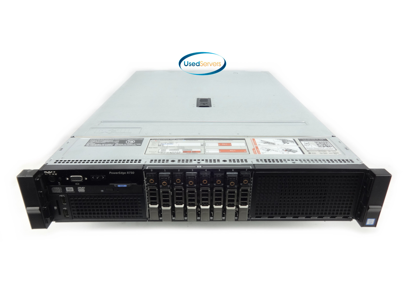 Dell R730 8SFF Server 128GB 2xE5-2650v4 2.2GHZ=24Cores 8x600GB SAS 15K H730P