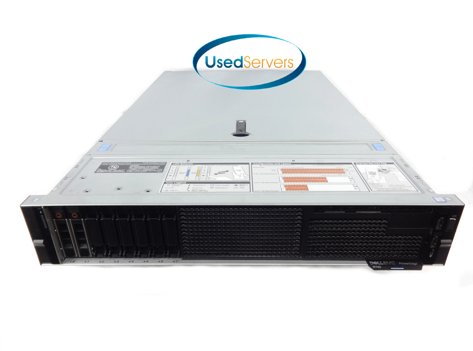 Dell R740 8SFF Server 64GB 2xGold 6240 2.6GHZ=36Cores 2x960GB SATA SSD H730P