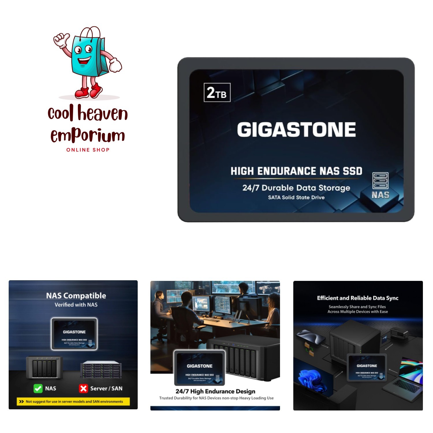 2TB TLC Internal SSD – 24/7 Reliable Storage for NAS and RAID Configurations