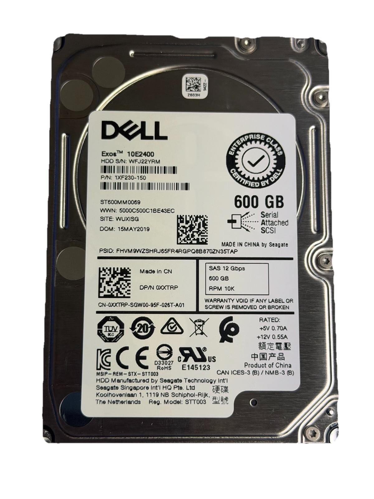 *Lot of 8* 2.5″ 600GB 10K SAS 6Gbs Dell R610 R620 R630 R710 R720 R730 Server HDD