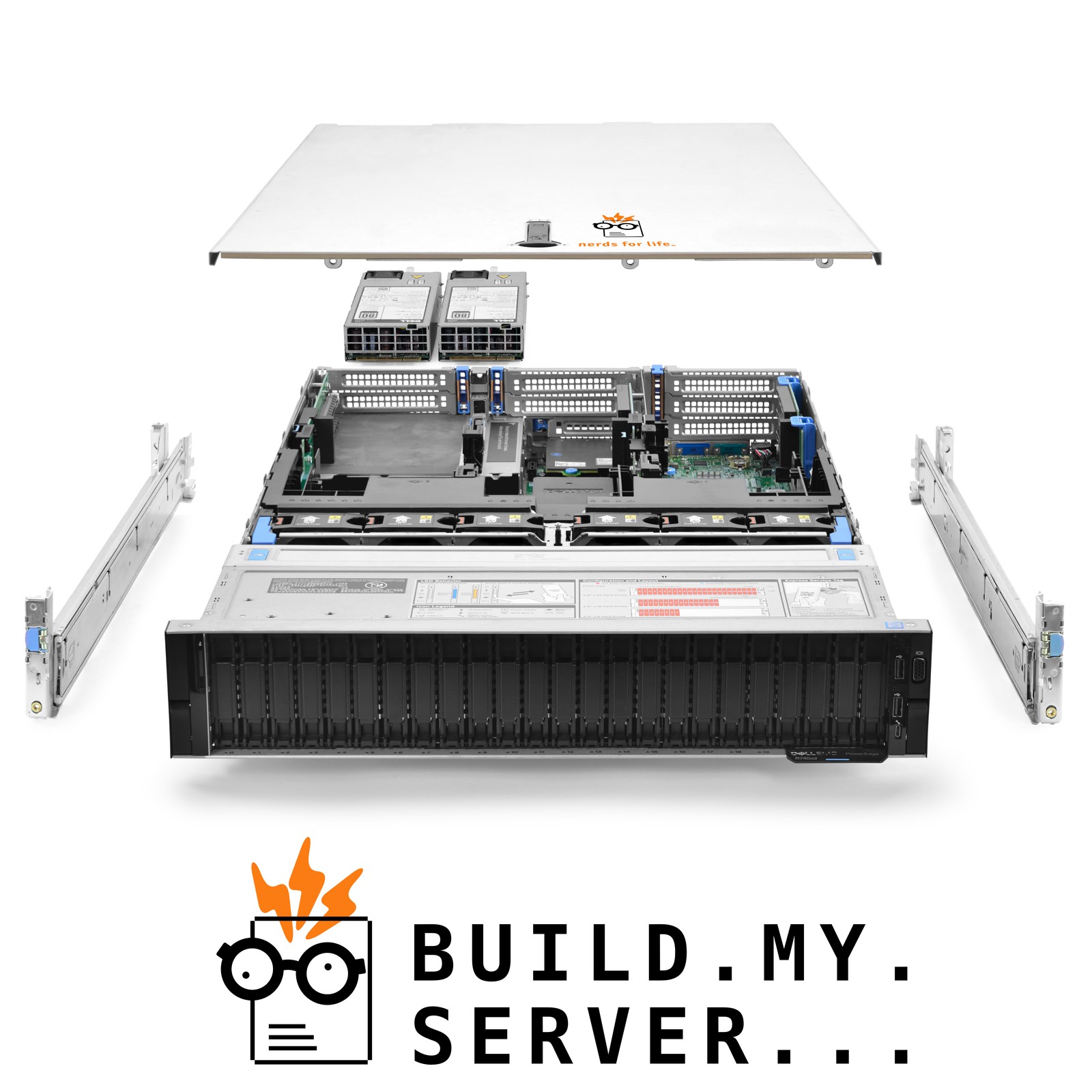 Dell PowerEdge R740xd NVMe Server 2.20Ghz 20-Core 96GB RAM 22TB Storage Rails