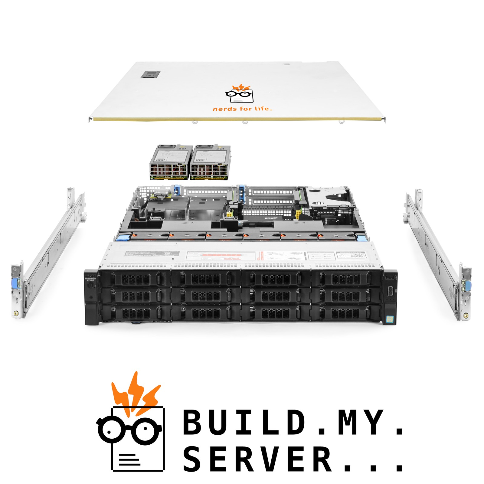 Dell PowerEdge R730xd 12-Bay Server 2x E5-2690v3 2.60Ghz 24-Core 256GB RAM Rails