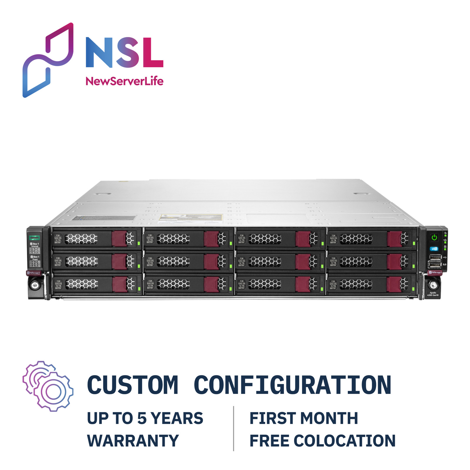 HP Apollo 4200 G10 24LFF 6NVME 2x Gold 6240 2.6GHz =36 Cores 256GB P816i-a 2xRJ4