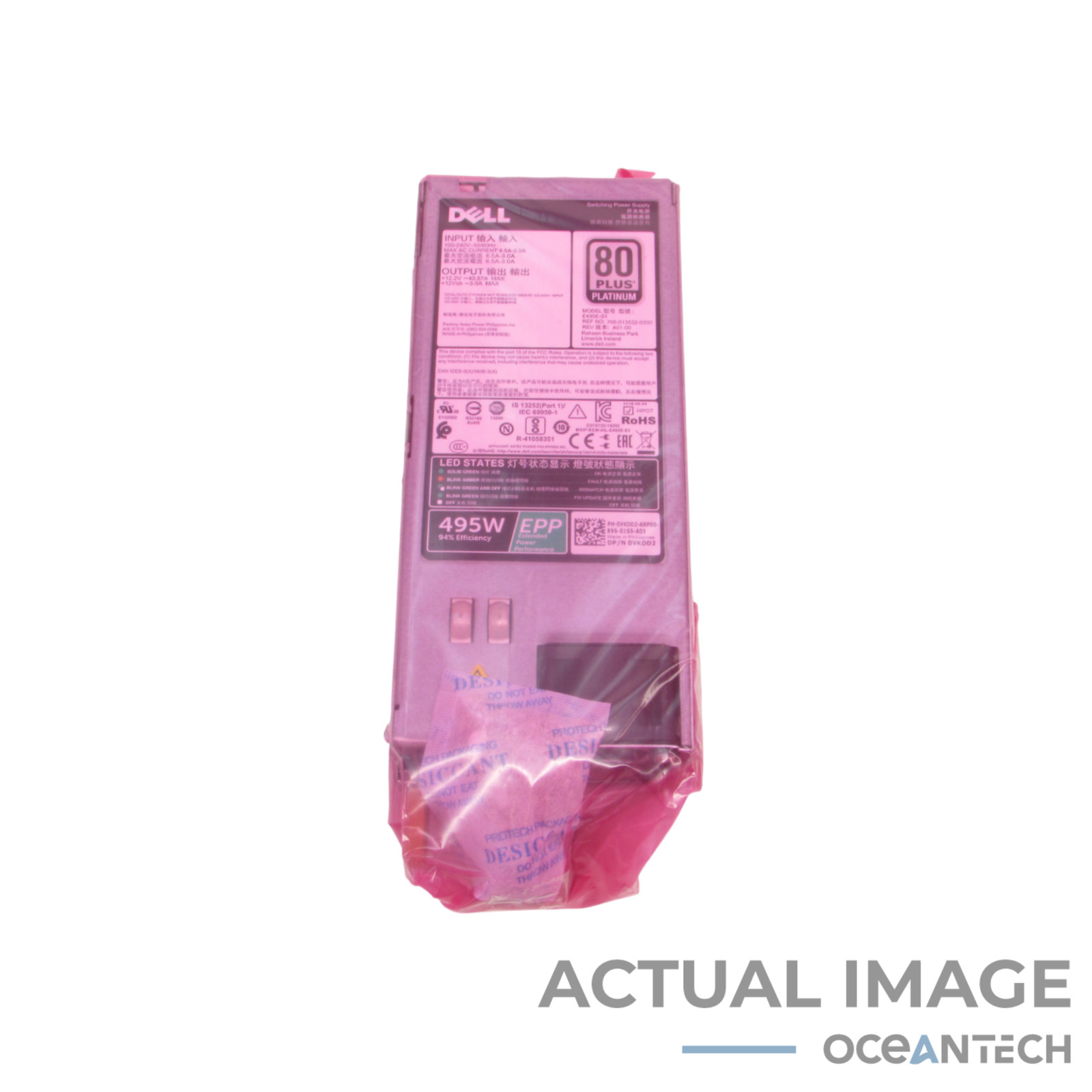 New/Open Box Dell Poweredge 495W EPP 80+ Platinum Server Power Supply 0VKDD2