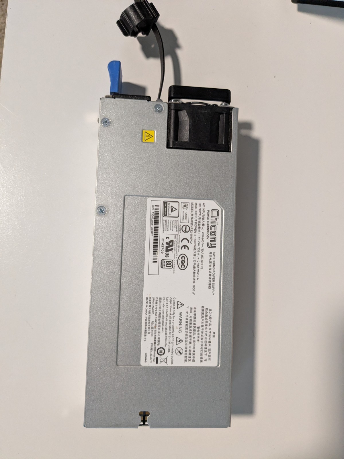 Chicony R12-1K6P2A Server Power Supply – 1600W