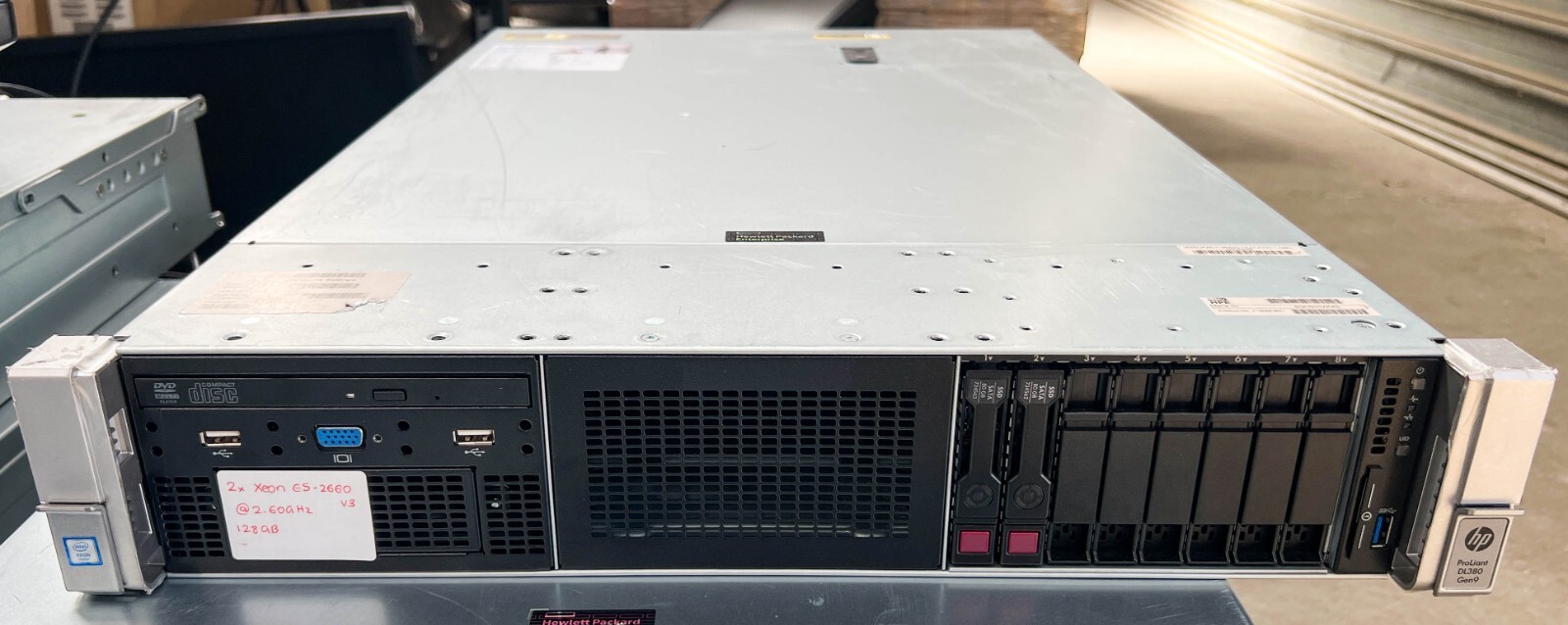 HP ProLiant DL380 G9 Gen9 2x Xeon E5-2660 v3 @2.60GHz 128GB 2x80GB 2xH241 2xPSU