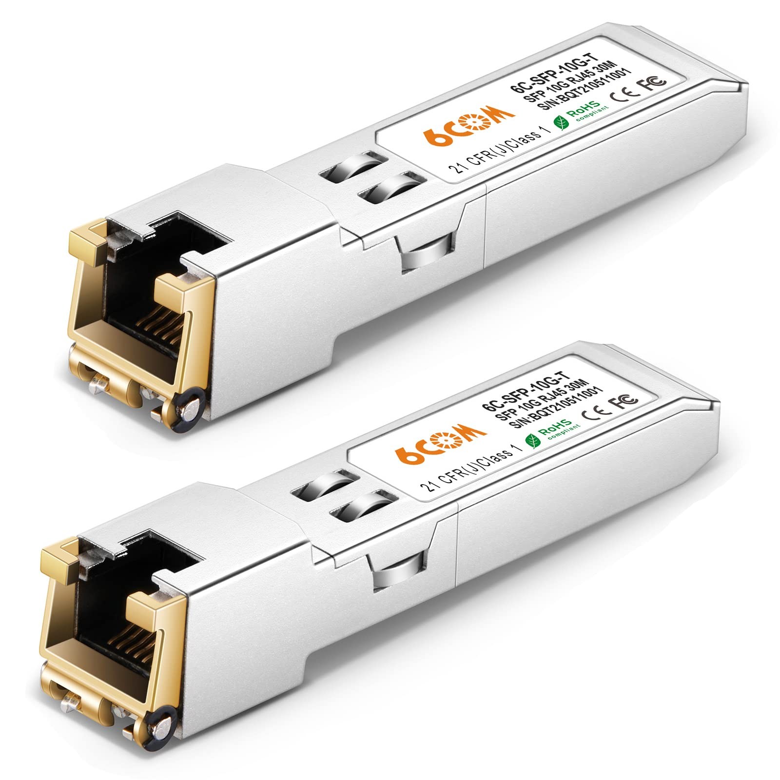 2Pack 10GBase-T SFP+ Transceiver, 10G SFP+ to RJ45 Copper Module, Compatible …