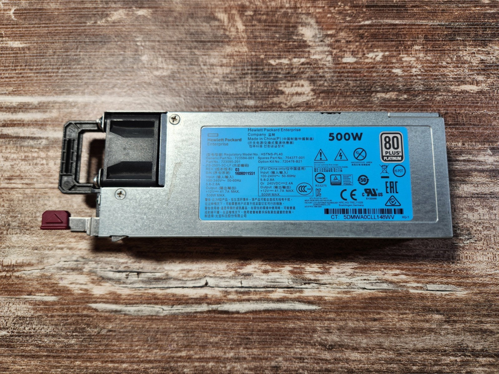 Used For HP Gen9 500W HSTNS-PL40 723595 Server Power Supply *GREAT WORKING*